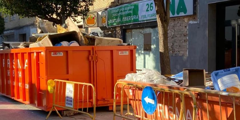 alquiler de contenedores para escombros en la safor